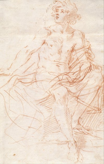 Studie für die Figur von Johannes dem Täufer von Simone Cantarini